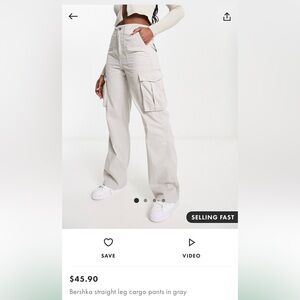 BERSHKA CARGO PANTS SIZE 4